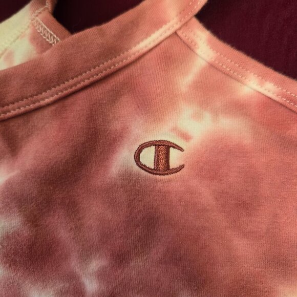 Champion tie dye off shoulder crop top, size M - Picture 6 of 6